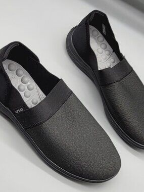 Crocs Womens Slip On Loafers Flats Casual Comfort Shoes Size 7 Black